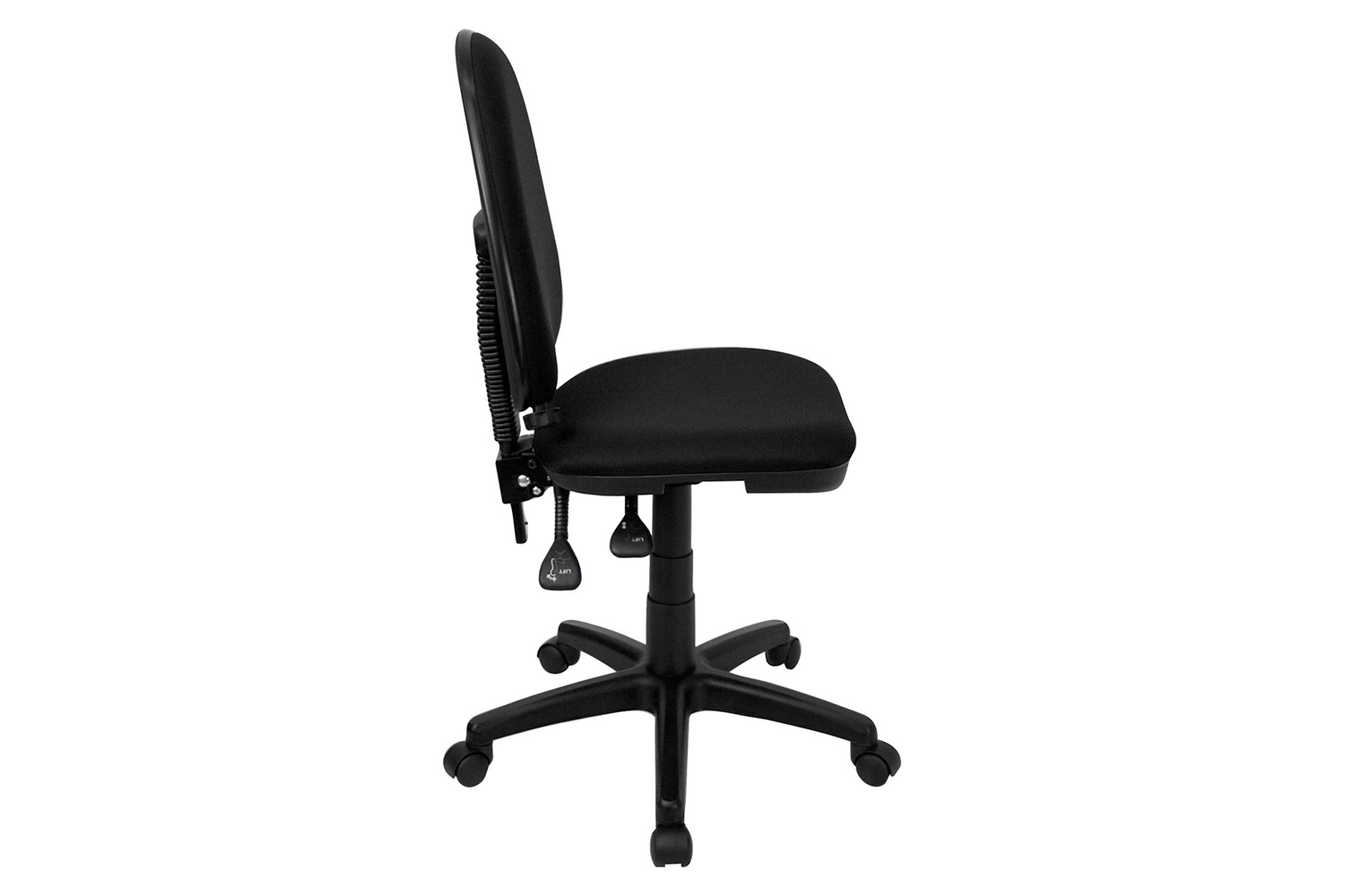 BLNK Linus Fabric Mid-Back Multifunction Swivel Ergonomic Task Office Chair with Adjustable Lumbar Support