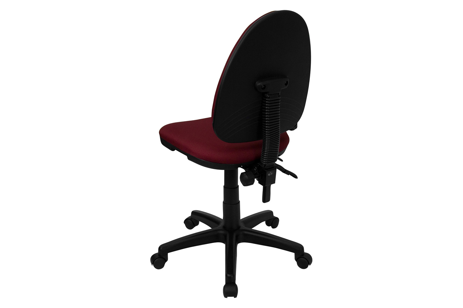 BLNK Fabric Mid-Back Multifunction Swivel Ergonomic Task Office Chair with Adjustable Lumbar Support - Burgundy