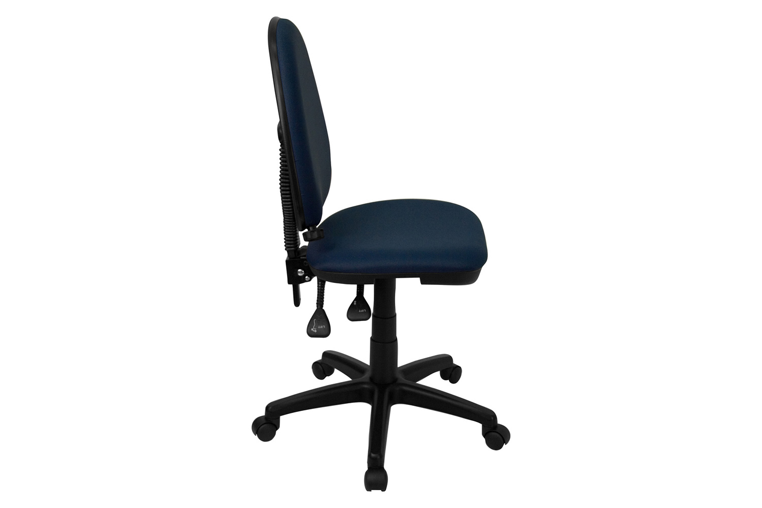 BLNK Fabric Mid-Back Multifunction Swivel Ergonomic Task Office Chair with Adjustable Lumbar Support - Navy Blue