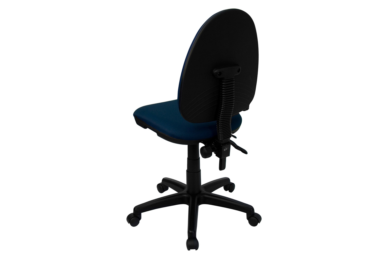 BLNK Fabric Mid-Back Multifunction Swivel Ergonomic Task Office Chair with Adjustable Lumbar Support - Navy Blue