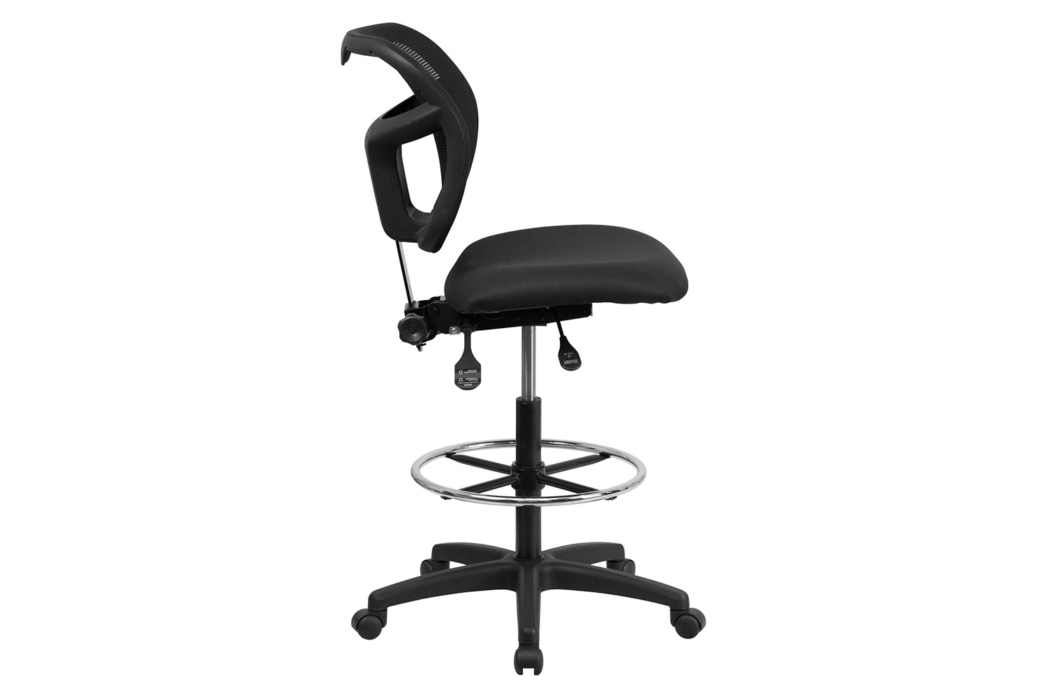 BLNK Regina Mid-Back Mesh Drafting Chair with Back Height Adjustment