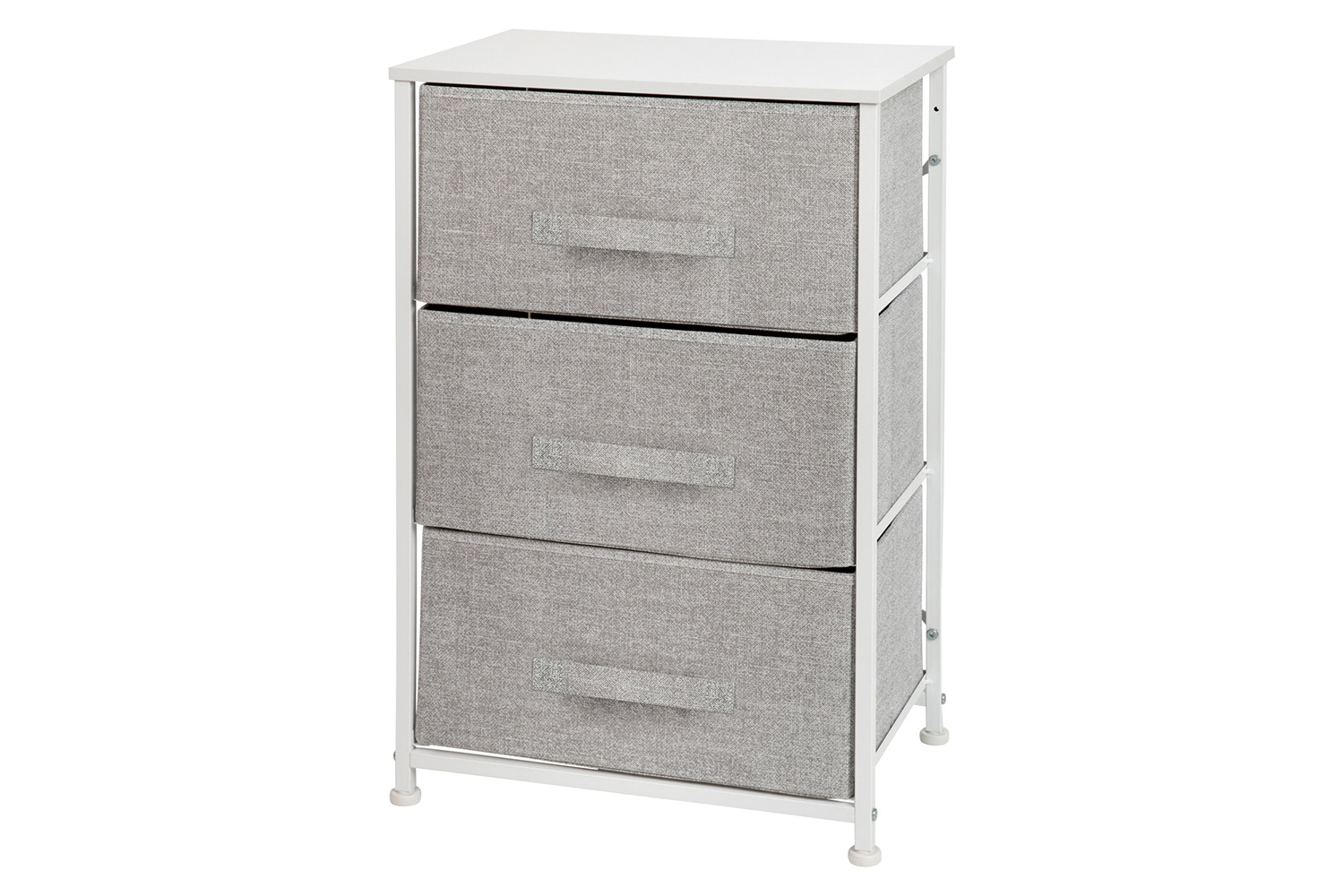 BLNK Harris 3 Drawer Wood Top Iron Frame Vertical Storage Dresser with Easy Pull Drawers