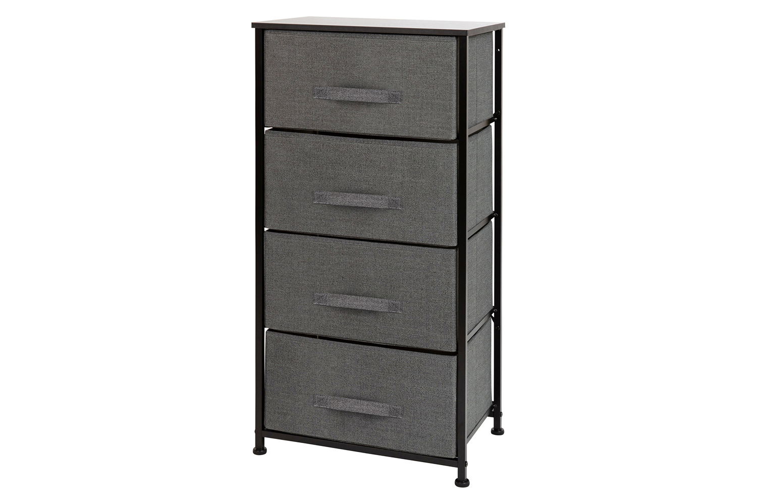 BLNK Harris 4 Drawer Wood Top Iron Frame Vertical Storage Dresser with Easy Pull Drawers