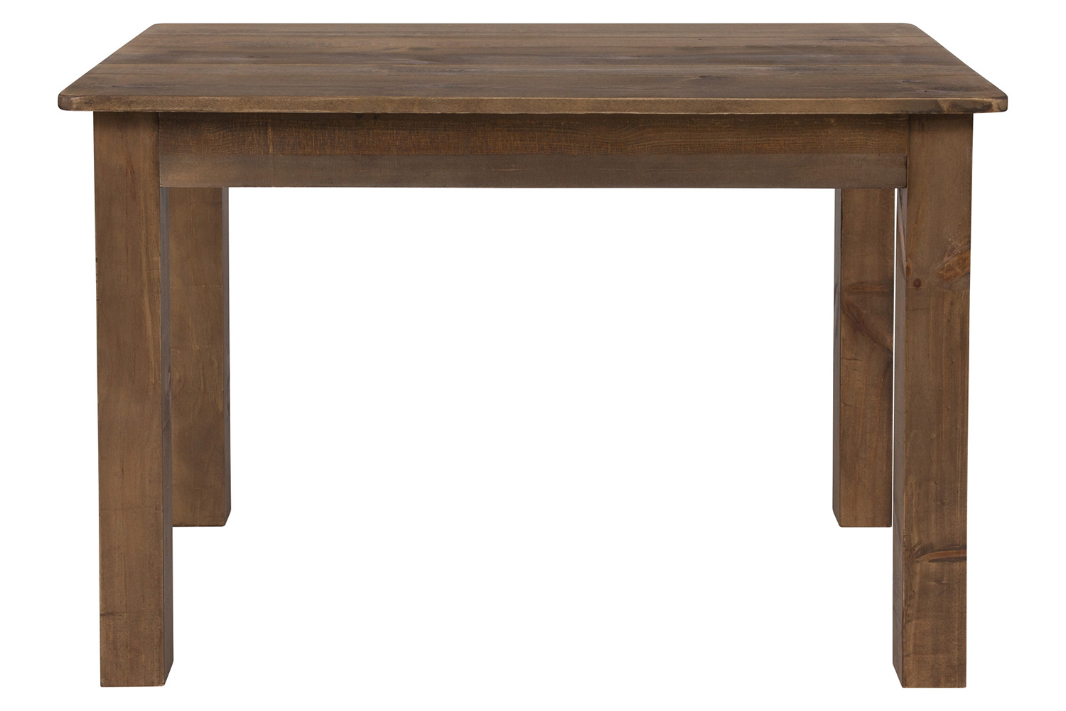 BLNK HERCULES Rectangular Antique Rustic Solid Pine Farm Dining Table - 30"W x 46"L