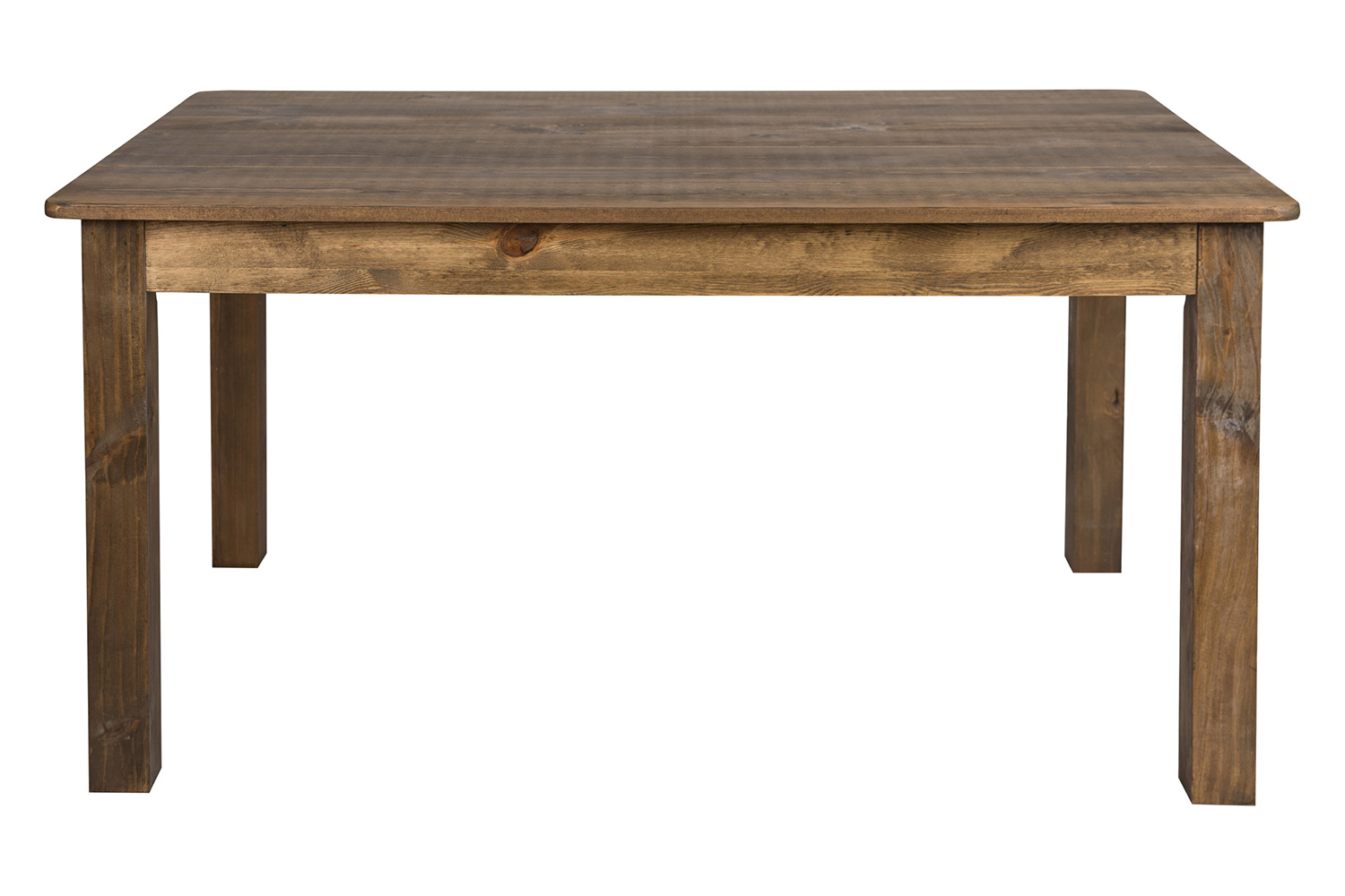 BLNK HERCULES Rectangular Antique Rustic Solid Pine Farm Dining Table - 38"W x 60"L