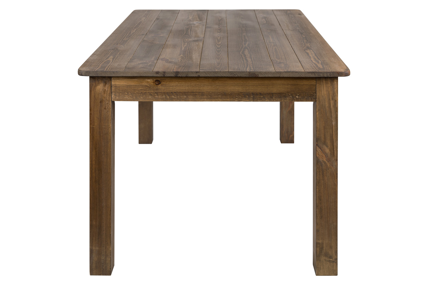 BLNK HERCULES Rectangular Antique Rustic Solid Pine Farm Dining Table - 38"W x 60"L