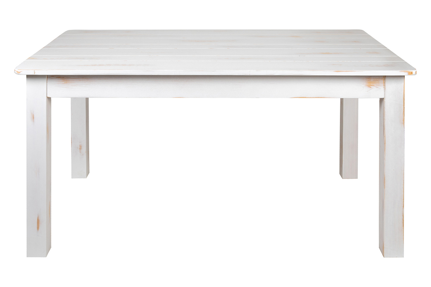 BLNK HERCULES Series Rectangular Antique Rustic White Solid Pine Farm Dining Table - 38"W x 60"L