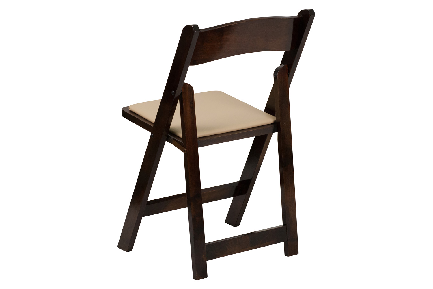 BLNK HERCULES Series Wood Folding Chair with Vinyl Padded Seat - Fruitwood