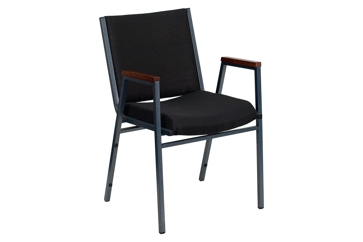 BLNK™ HERCULES Series Fabric Heavy Duty Stack Chair with Arms - Black Dot