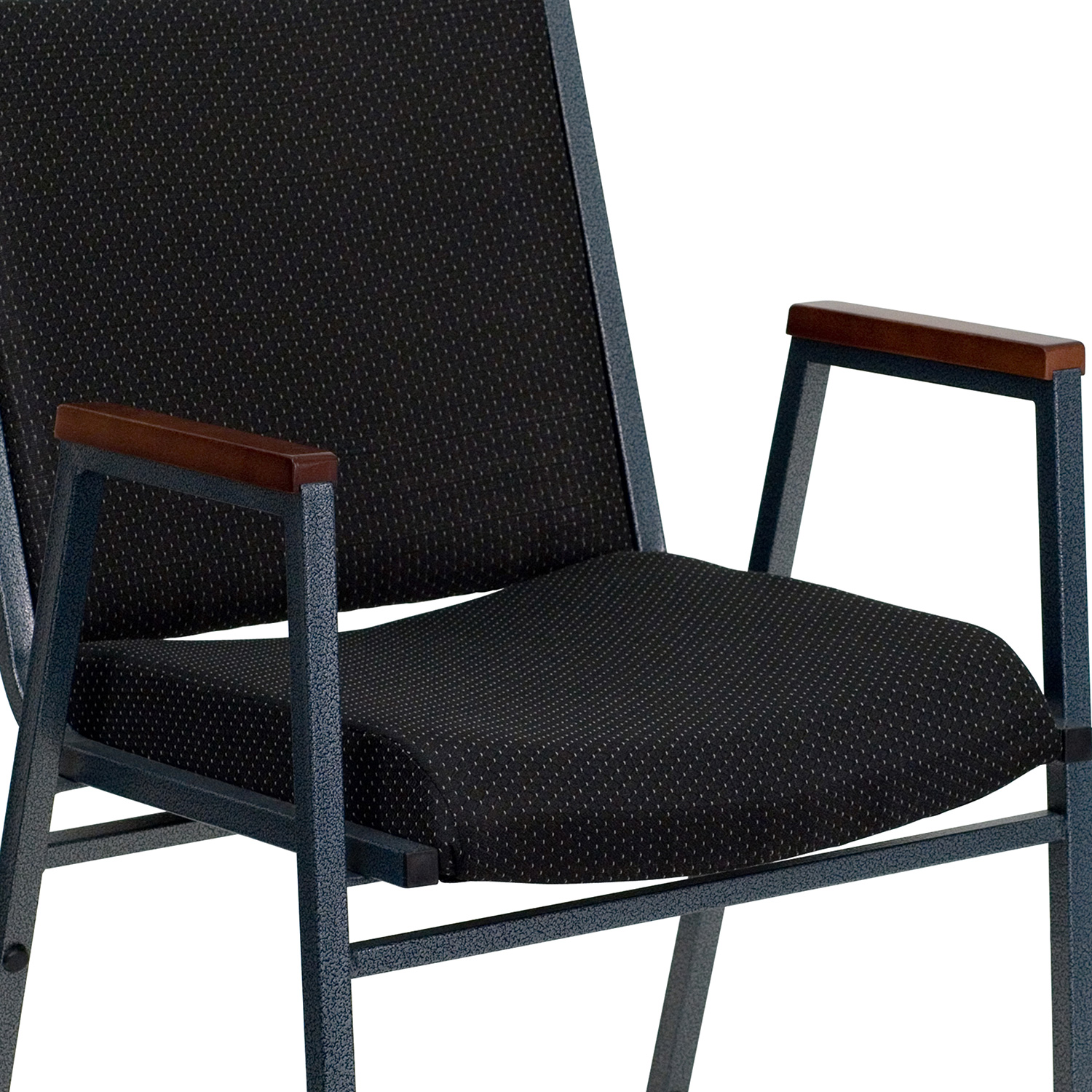 BLNK™ HERCULES Series Fabric Heavy Duty Stack Chair with Arms - Black Dot