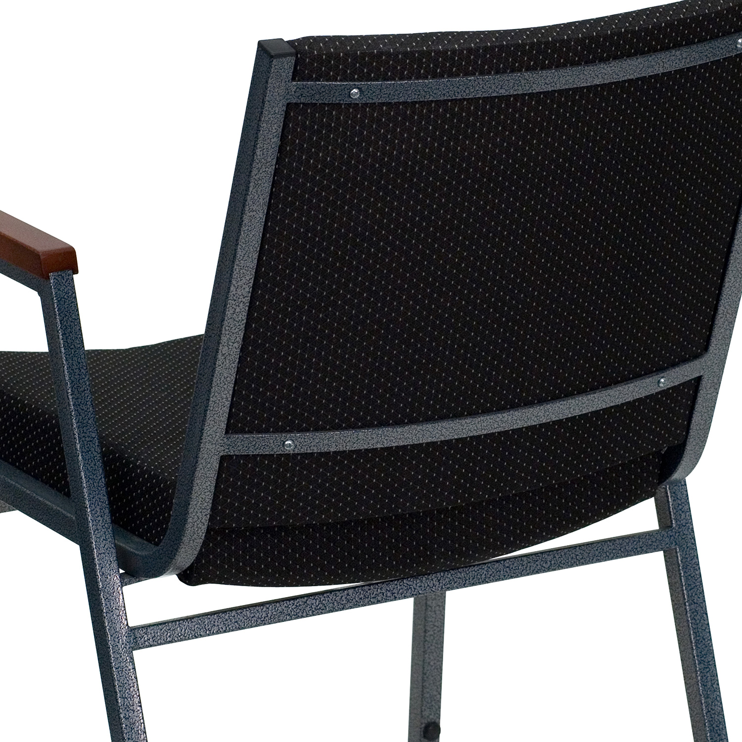 BLNK™ HERCULES Series Fabric Heavy Duty Stack Chair with Arms - Black Dot