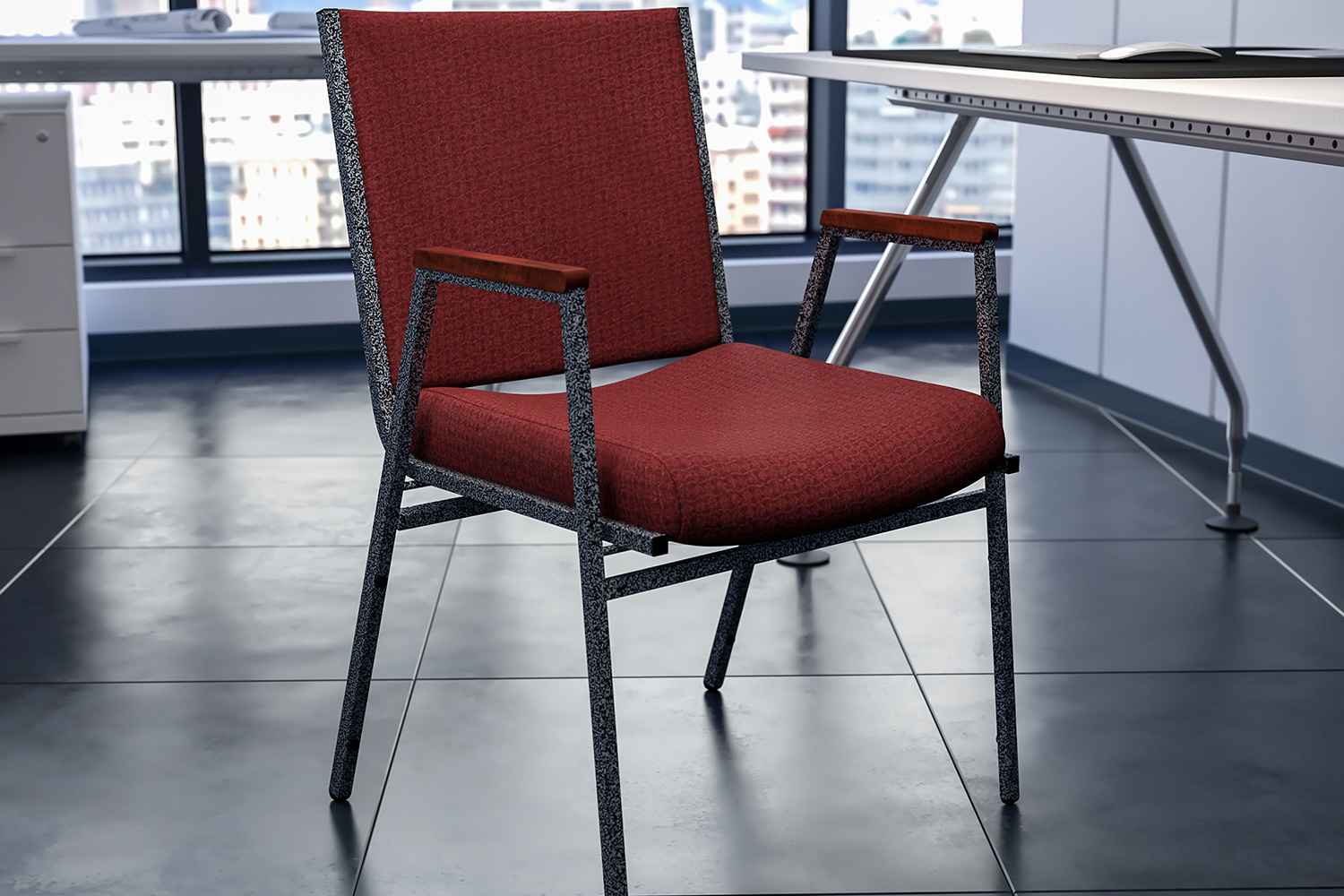 BLNK HERCULES Series Fabric Heavy Duty Stack Chair with Arms