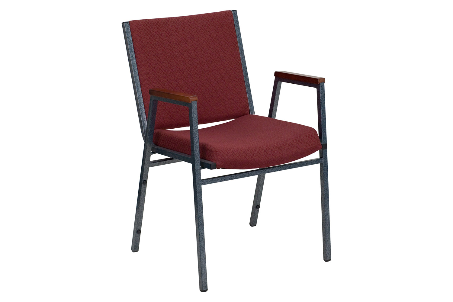 BLNK™ HERCULES Series Fabric Heavy Duty Stack Chair with Arms - Burgundy Patterned