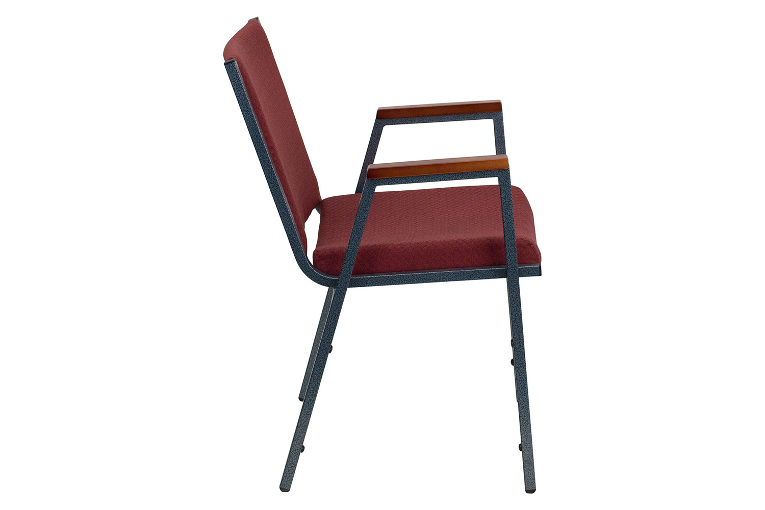 BLNK™ HERCULES Series Fabric Heavy Duty Stack Chair with Arms - Burgundy Patterned