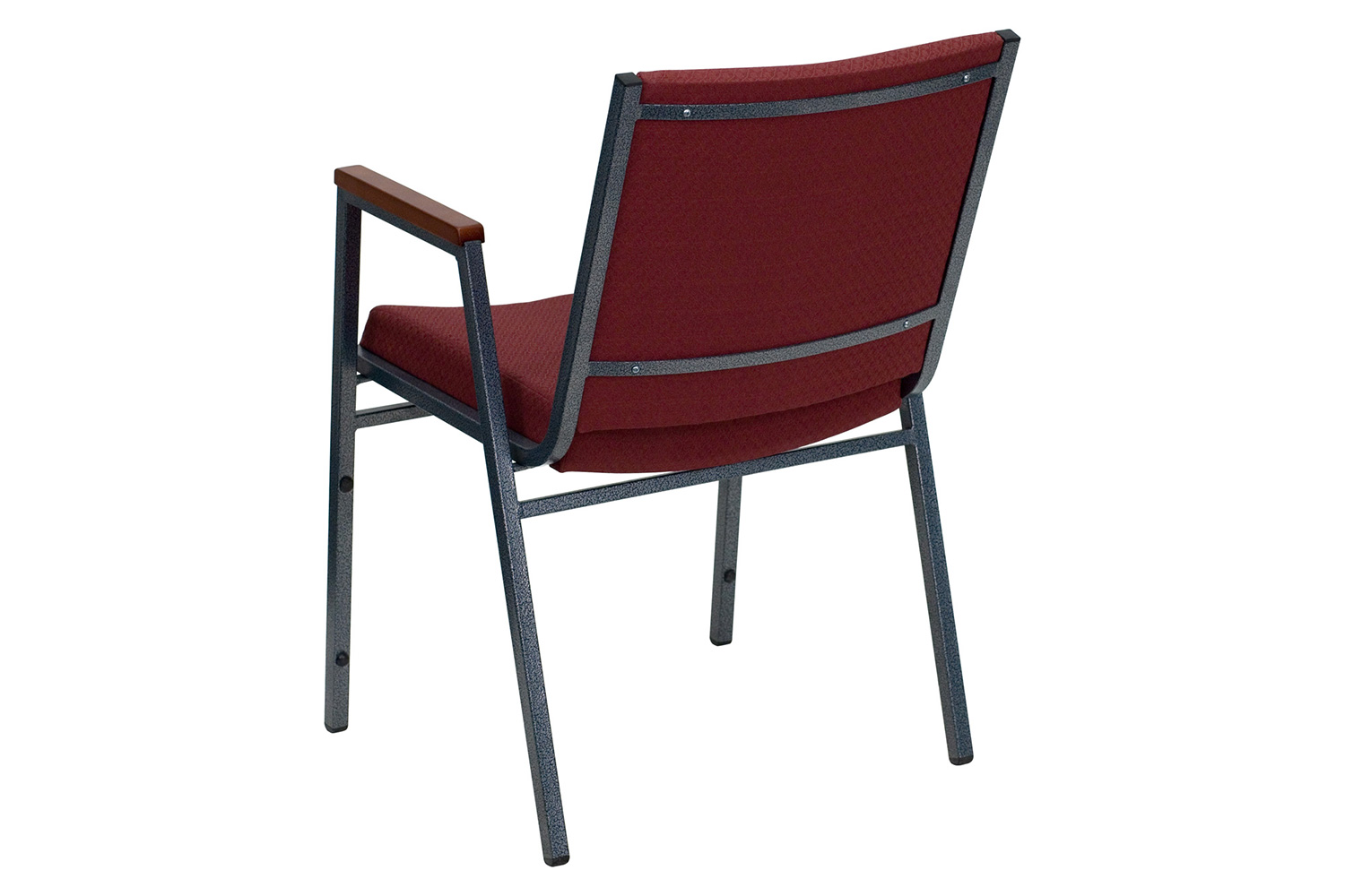 BLNK™ HERCULES Series Fabric Heavy Duty Stack Chair with Arms - Burgundy Patterned