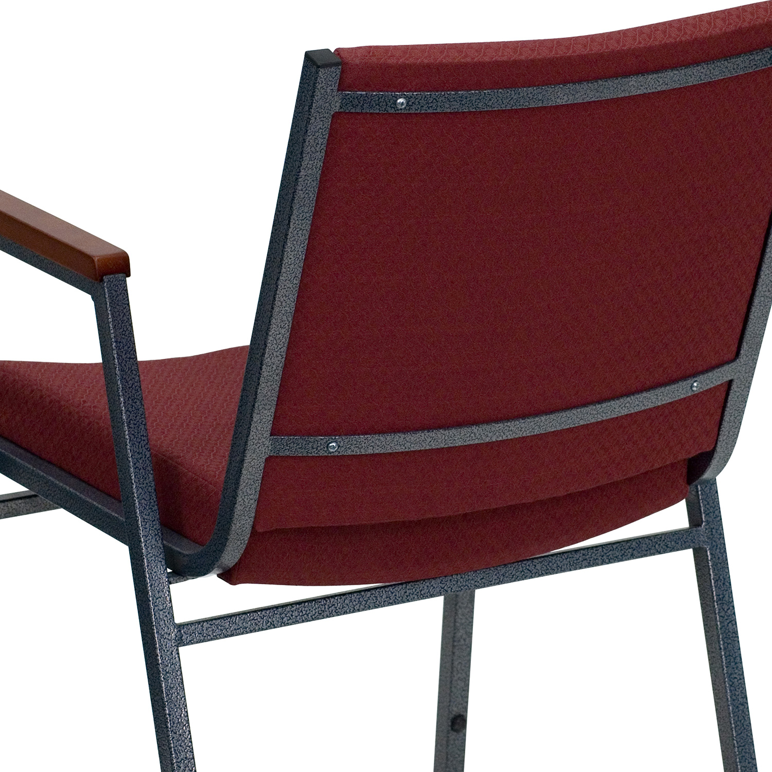 BLNK™ HERCULES Series Fabric Heavy Duty Stack Chair with Arms - Burgundy Patterned