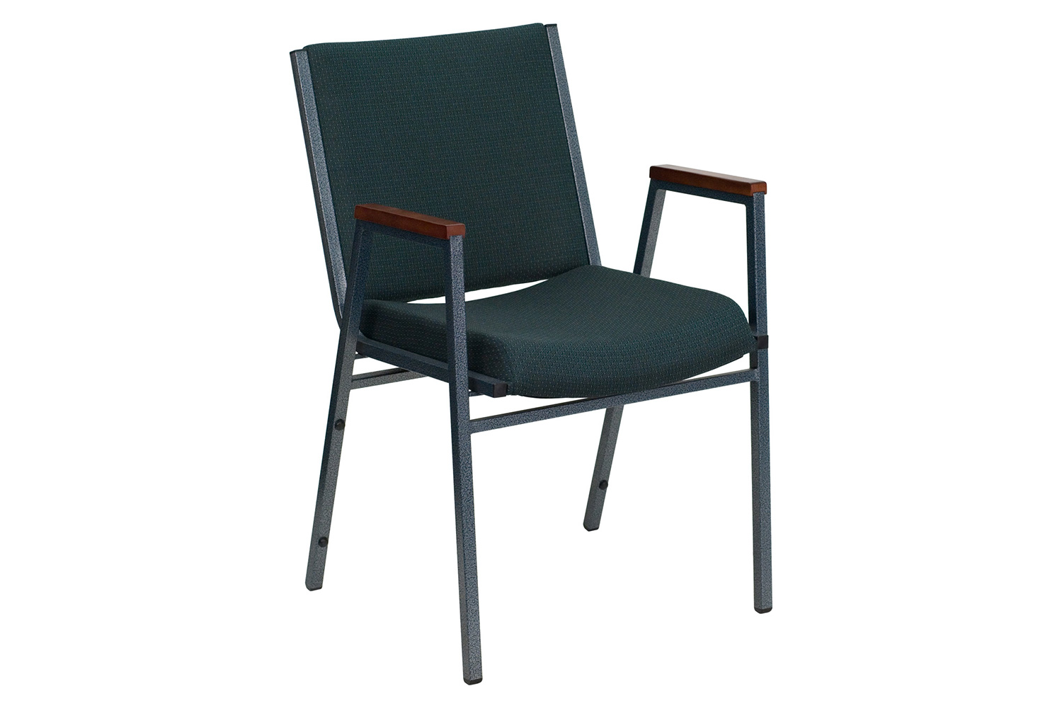 BLNK™ HERCULES Series Fabric Heavy Duty Stack Chair with Arms - Green Patterned