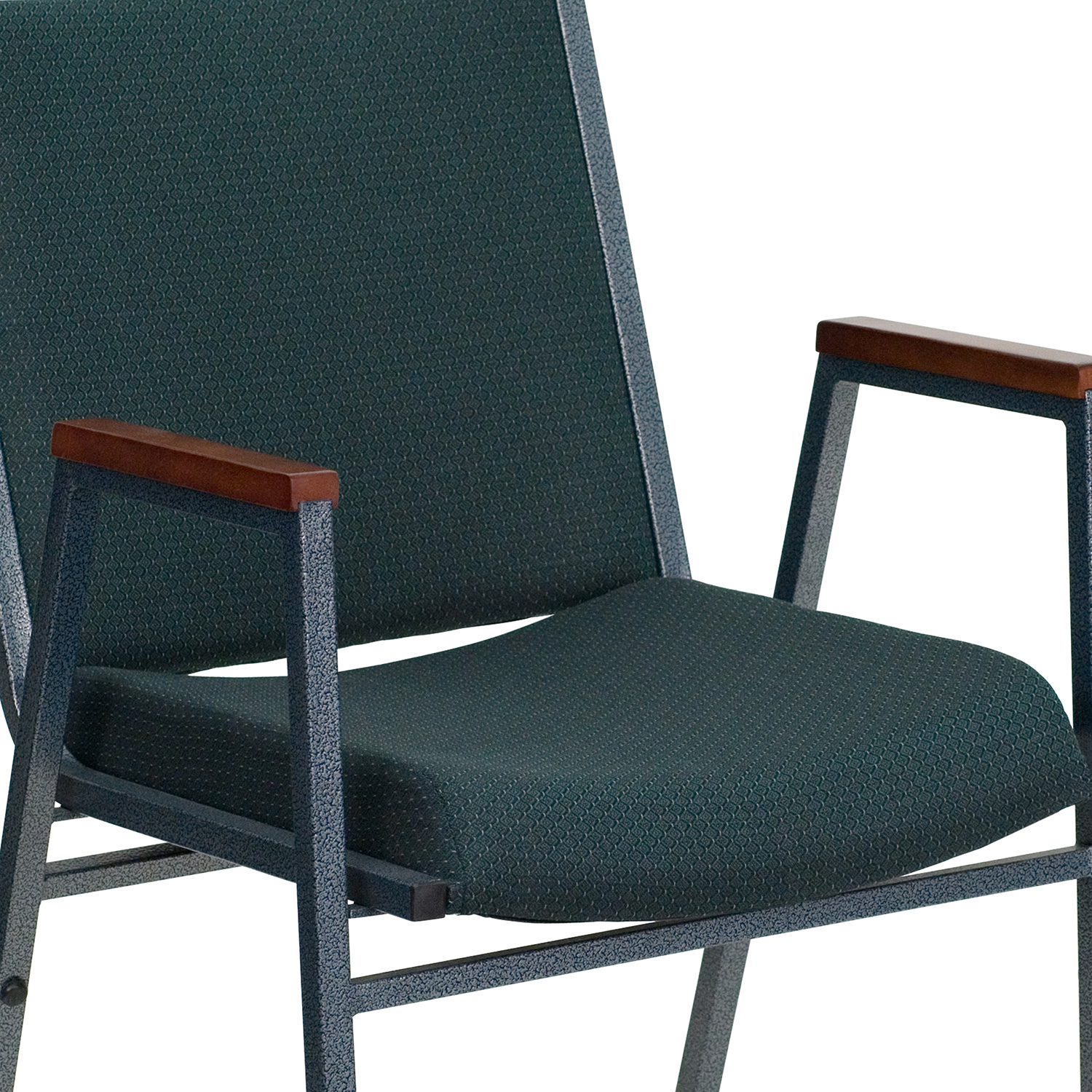 BLNK™ HERCULES Series Fabric Heavy Duty Stack Chair with Arms - Green Patterned