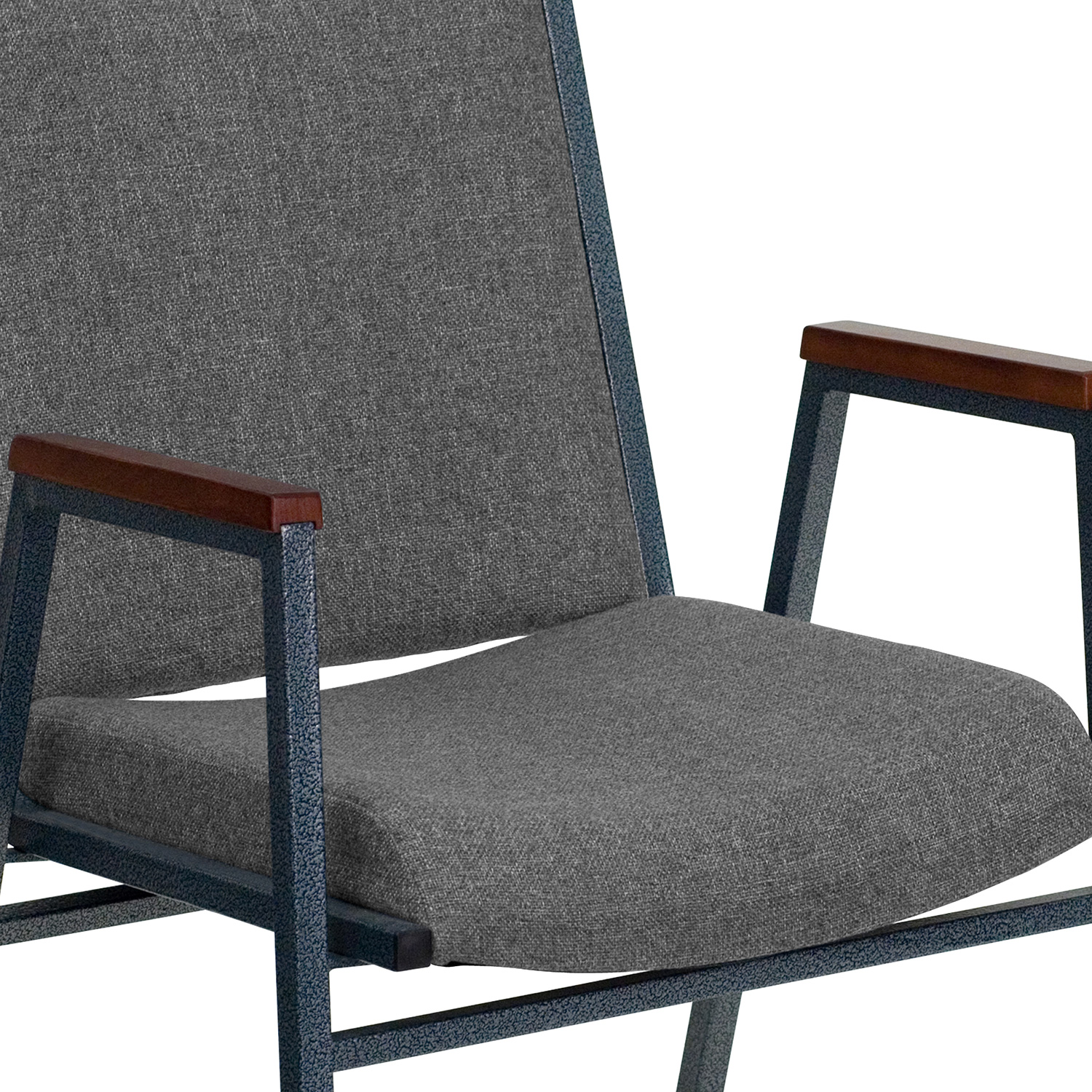 BLNK™ HERCULES Series Fabric Heavy Duty Stack Chair with Arms - Gray