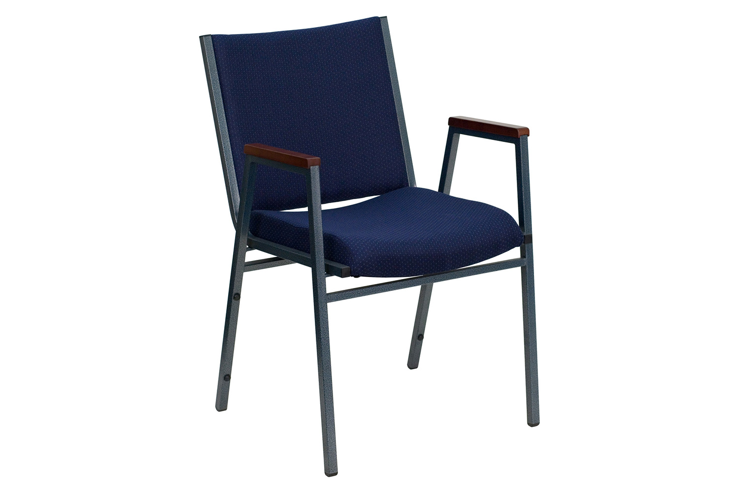 BLNK™ HERCULES Series Fabric Heavy Duty Stack Chair with Arms - Navy Blue Dot