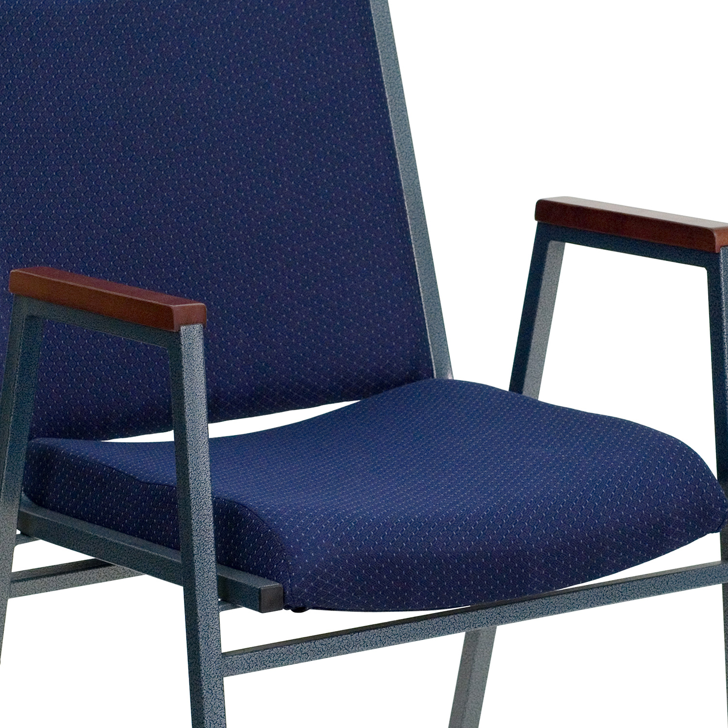 BLNK™ HERCULES Series Fabric Heavy Duty Stack Chair with Arms - Navy Blue Dot