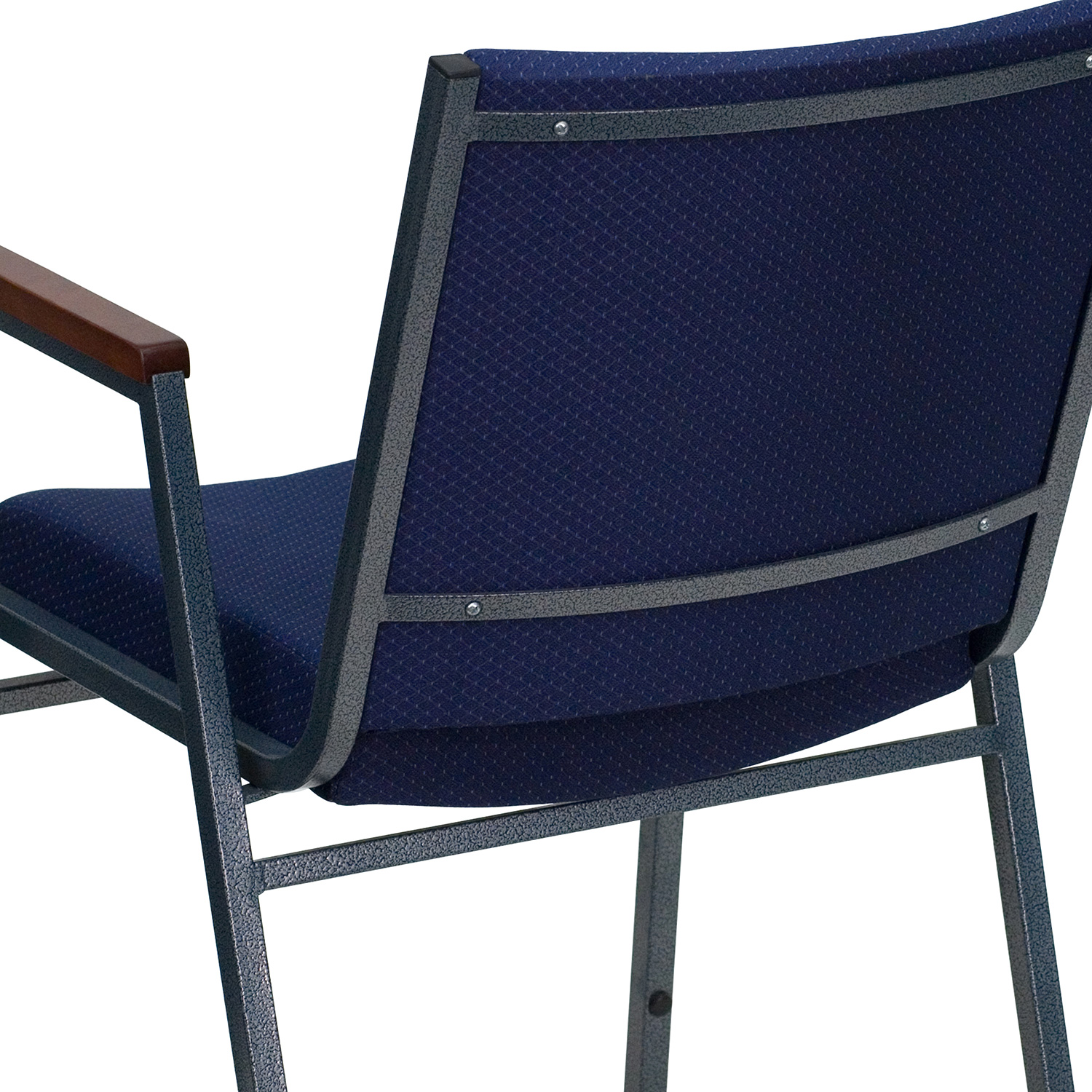 BLNK™ HERCULES Series Fabric Heavy Duty Stack Chair with Arms - Navy Blue Dot