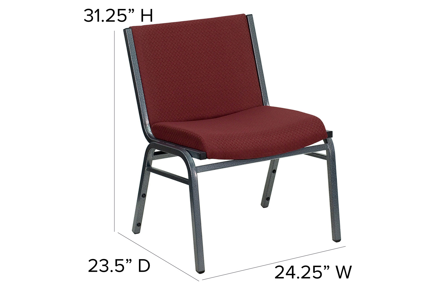 BLNK™ HERCULES Series Fabric Stack Chair - Burgundy