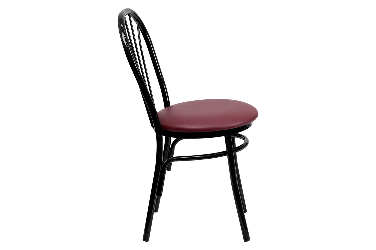 BLNK™ HERCULES Series Vinyl Fan Back Metal Chair - Burgundy