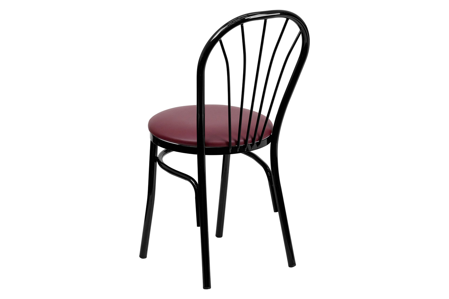 BLNK™ HERCULES Series Vinyl Fan Back Metal Chair - Burgundy