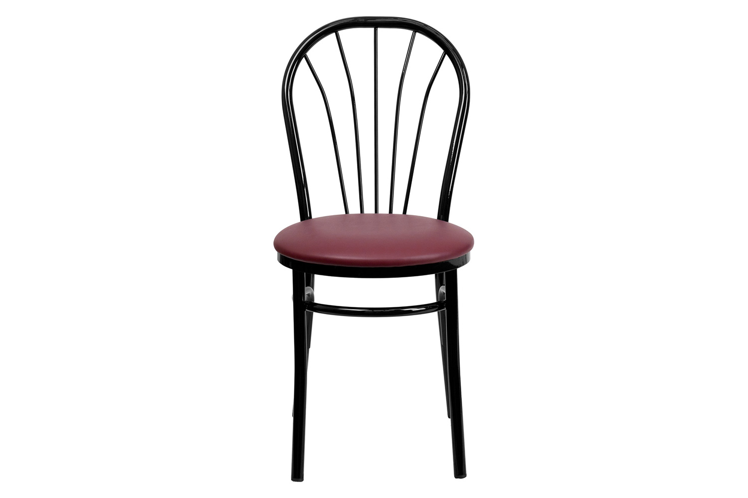 BLNK™ HERCULES Series Vinyl Fan Back Metal Chair - Burgundy