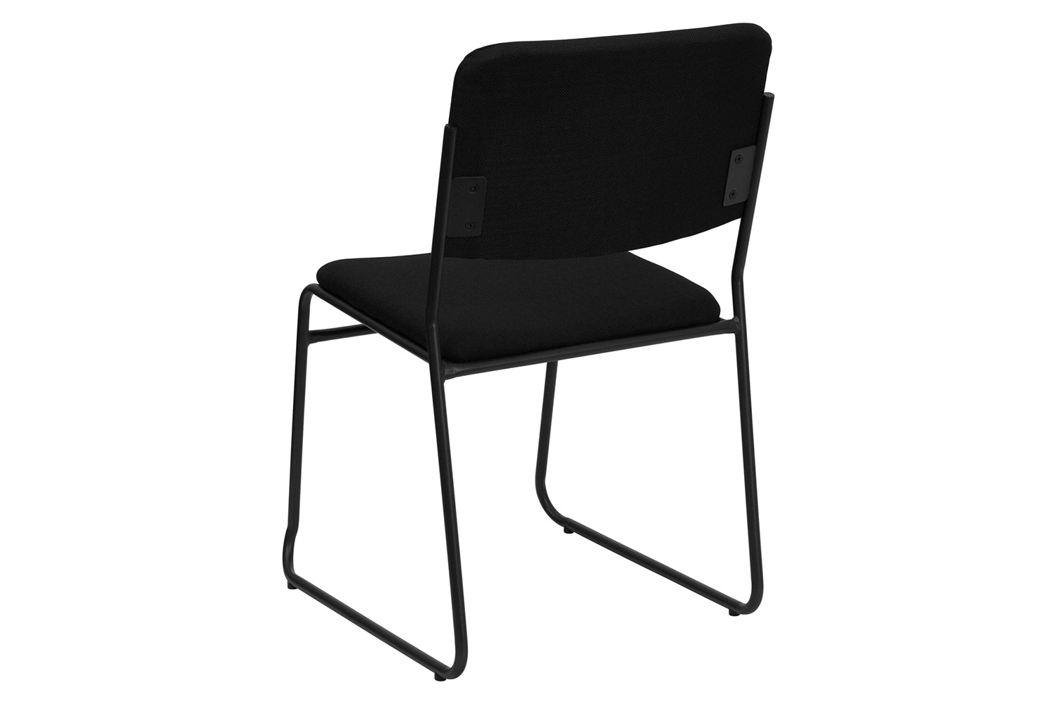 BLNK HERCULES Series Fabric High Density Stacking Chair with Sled Base - Black