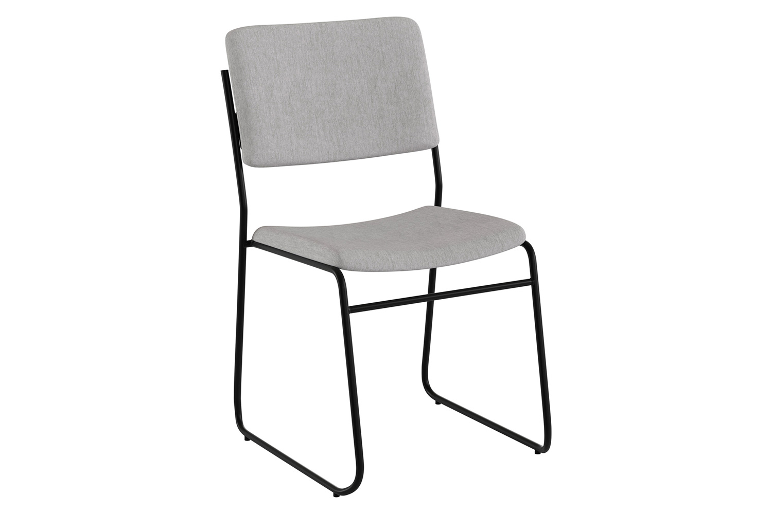 BLNK HERCULES Series Fabric High Density Stacking Chair with Sled Base - Gray