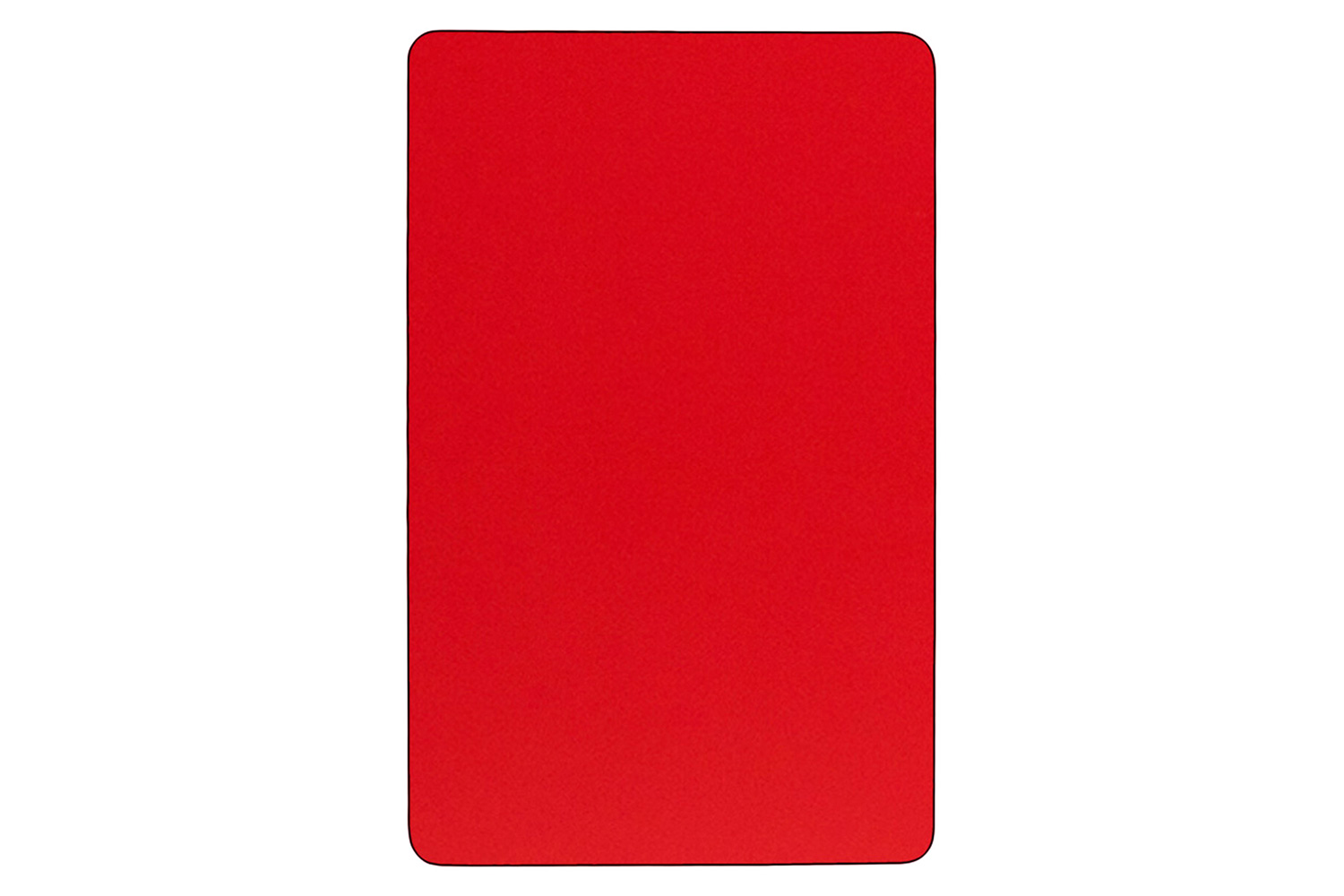 BLNK Wren Mobile Rectangular HP Laminate Activity Table - Red, 24"W x 48"L, with Short Height Adjustable Legs