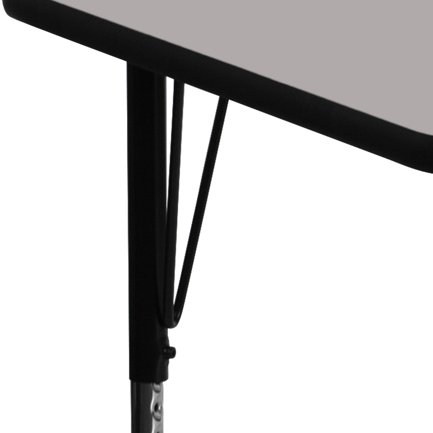 BLNK Wren Rectangular HP Laminate Activity Table - Gray, 24"W x 60"L, with Standard Height Adjustable Legs