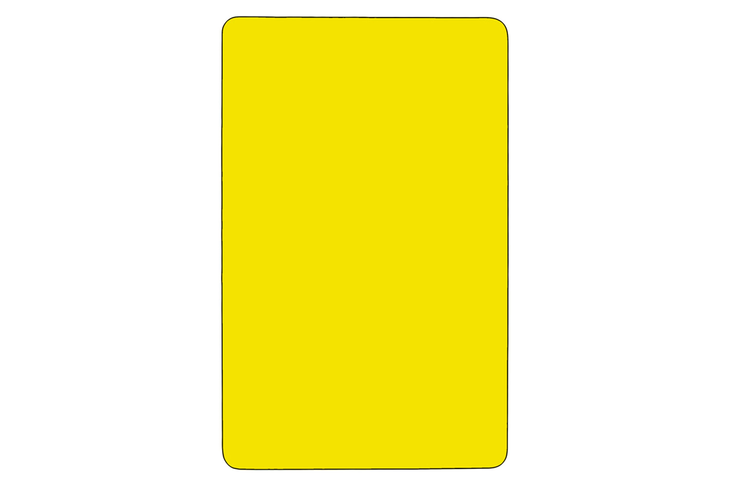 BLNK Wren Rectangular HP Laminate Activity Table - Yellow, 24"W x 60"L, with Short Height Adjustable Legs