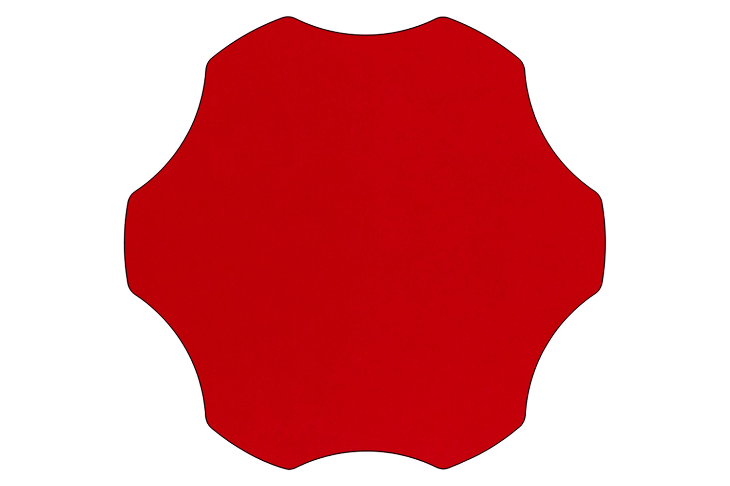 BLNK Wren Flower Thermal Laminate Activity Table - Red, with Short Height Adjustable Legs