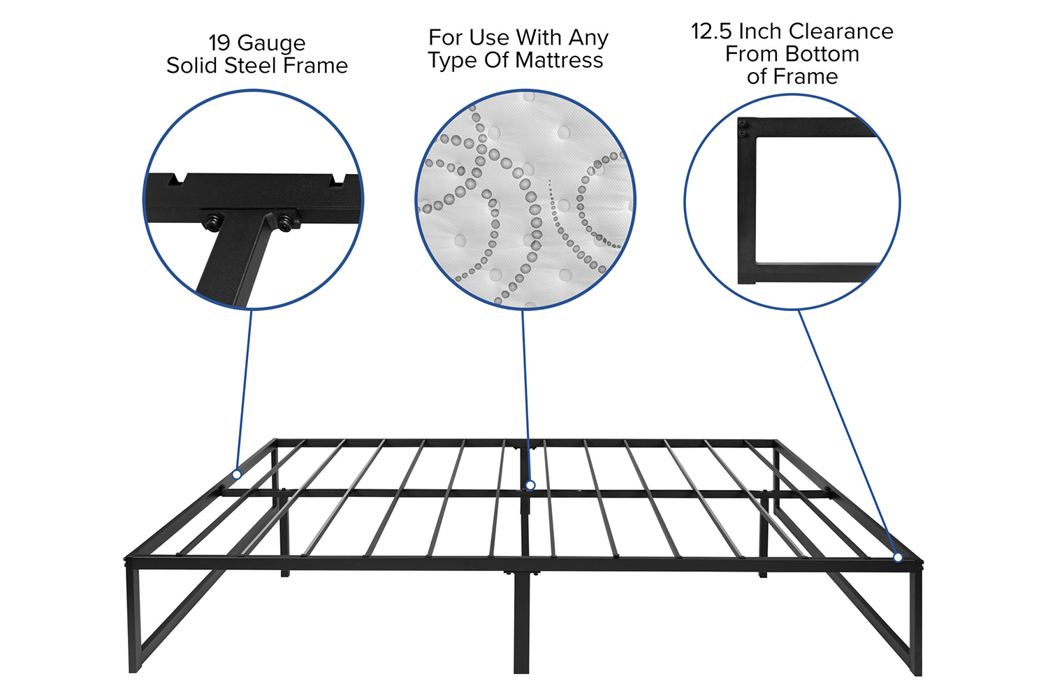 BLNK Lana Platform Bed Frame - Queen Size