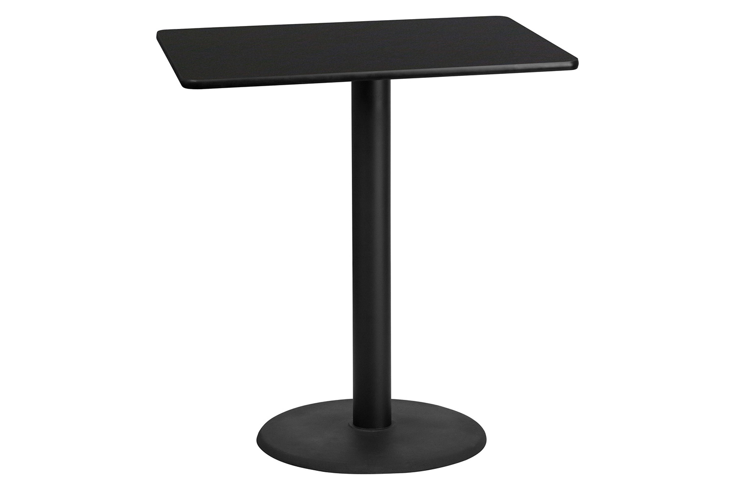 BLNK Rectangular Bar Height Table with 24'' Round Base