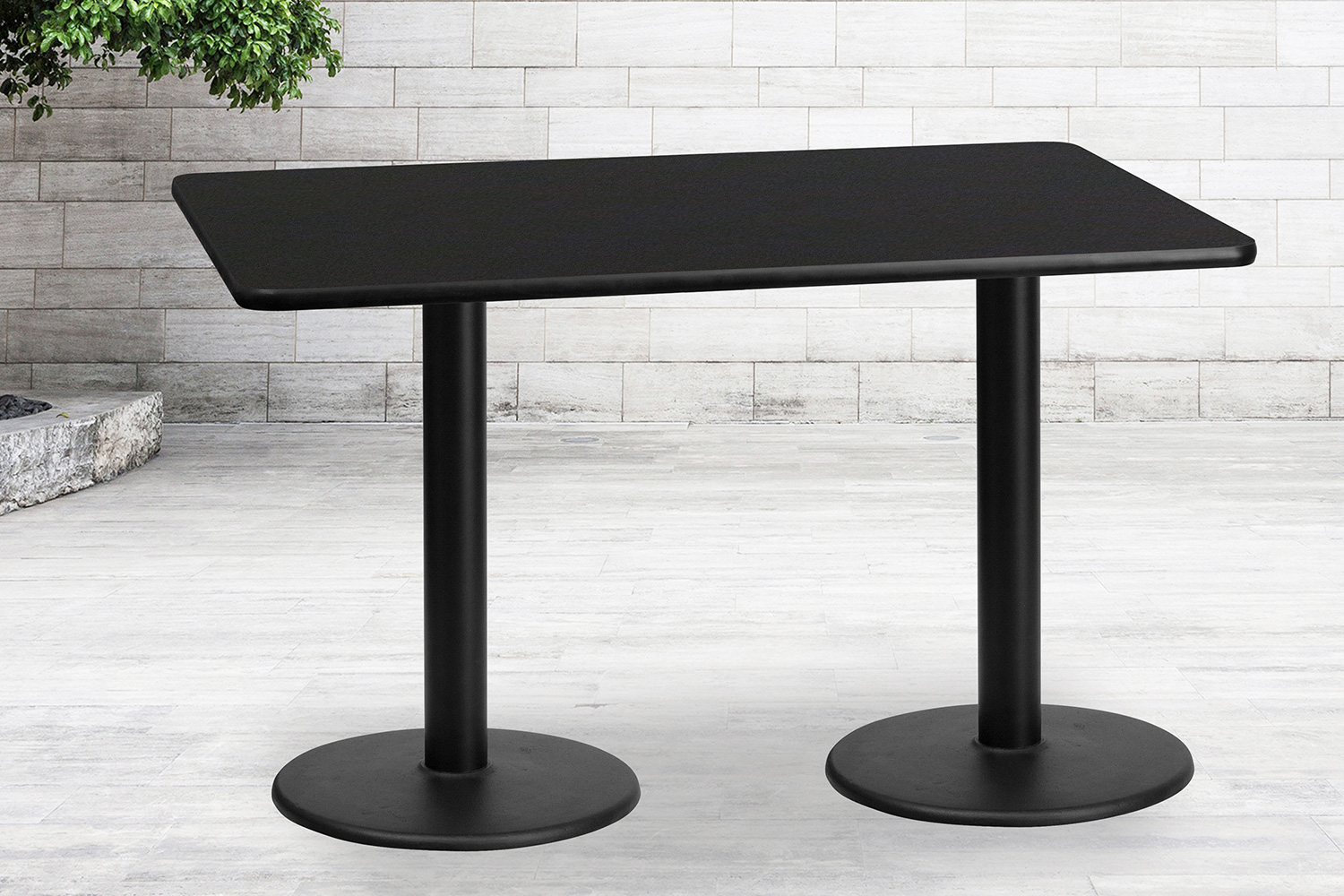 BLNK Rectangular Table with 18'' Round Bases