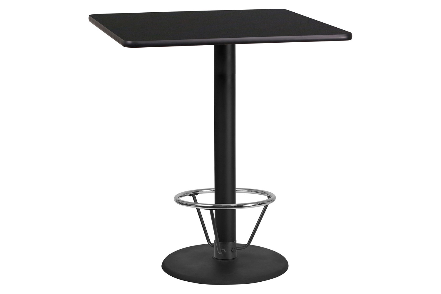 BLNK Square Bar Height Table with 24'' Round Base