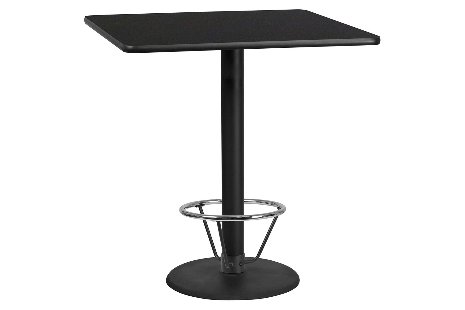 BLNK Square Bar Height Table with 24'' Round Base