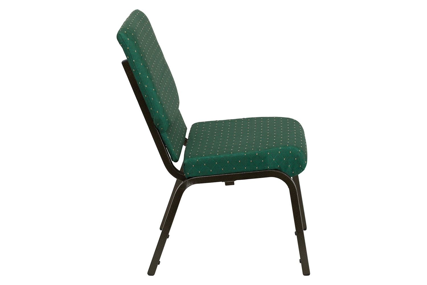 BLNK™ HERCULES Series Fabric Stacking Church Chair with Gold Vein Frame - Green Patterned