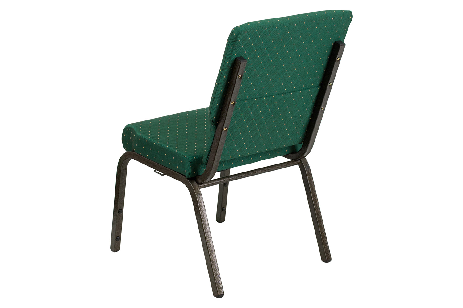 BLNK™ HERCULES Series Fabric Stacking Church Chair with Gold Vein Frame - Green Patterned