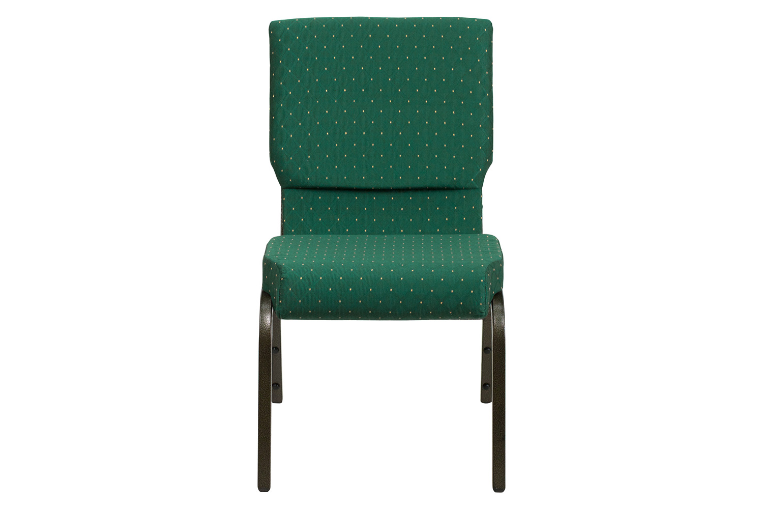 BLNK™ HERCULES Series Fabric Stacking Church Chair with Gold Vein Frame - Green Patterned