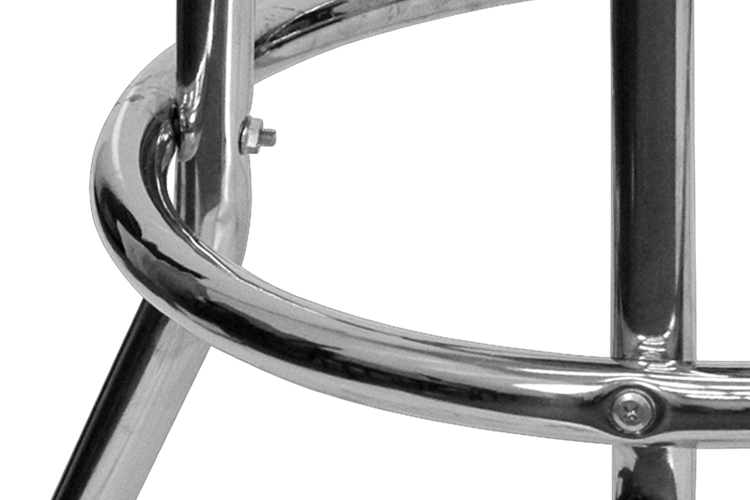 BLNK Bruno Double Ring Chrome Bar Stool - Red