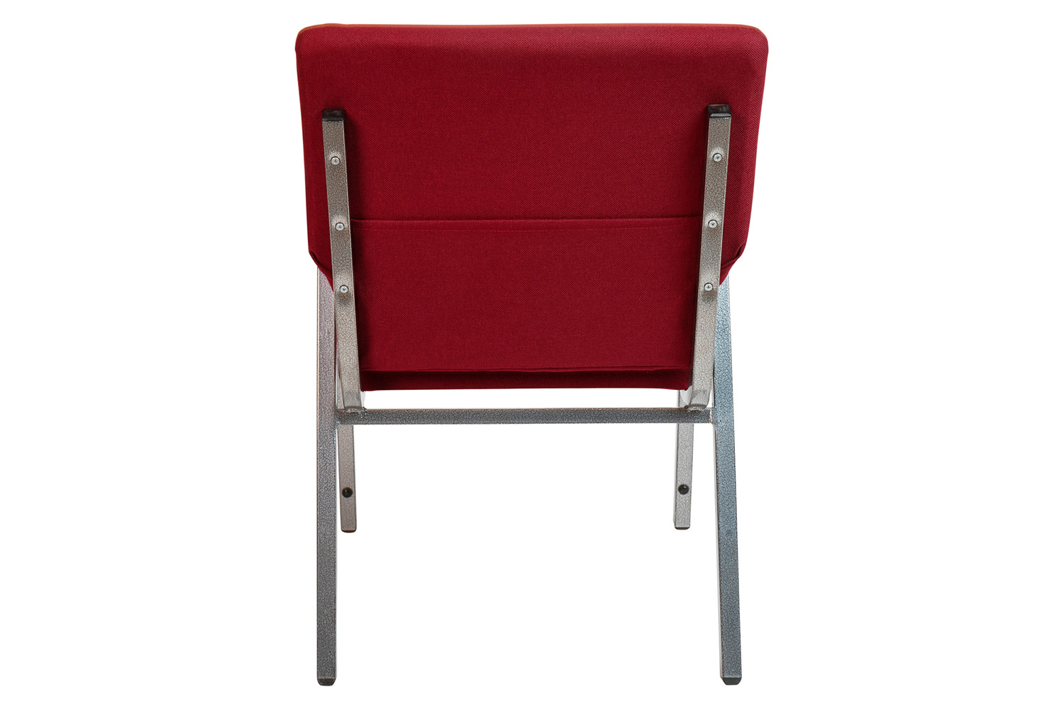 BLNK™ HERCULES Series Fabric Stacking Wood Accent Arm Church Chair with Silver Vein Frame - Burgundy