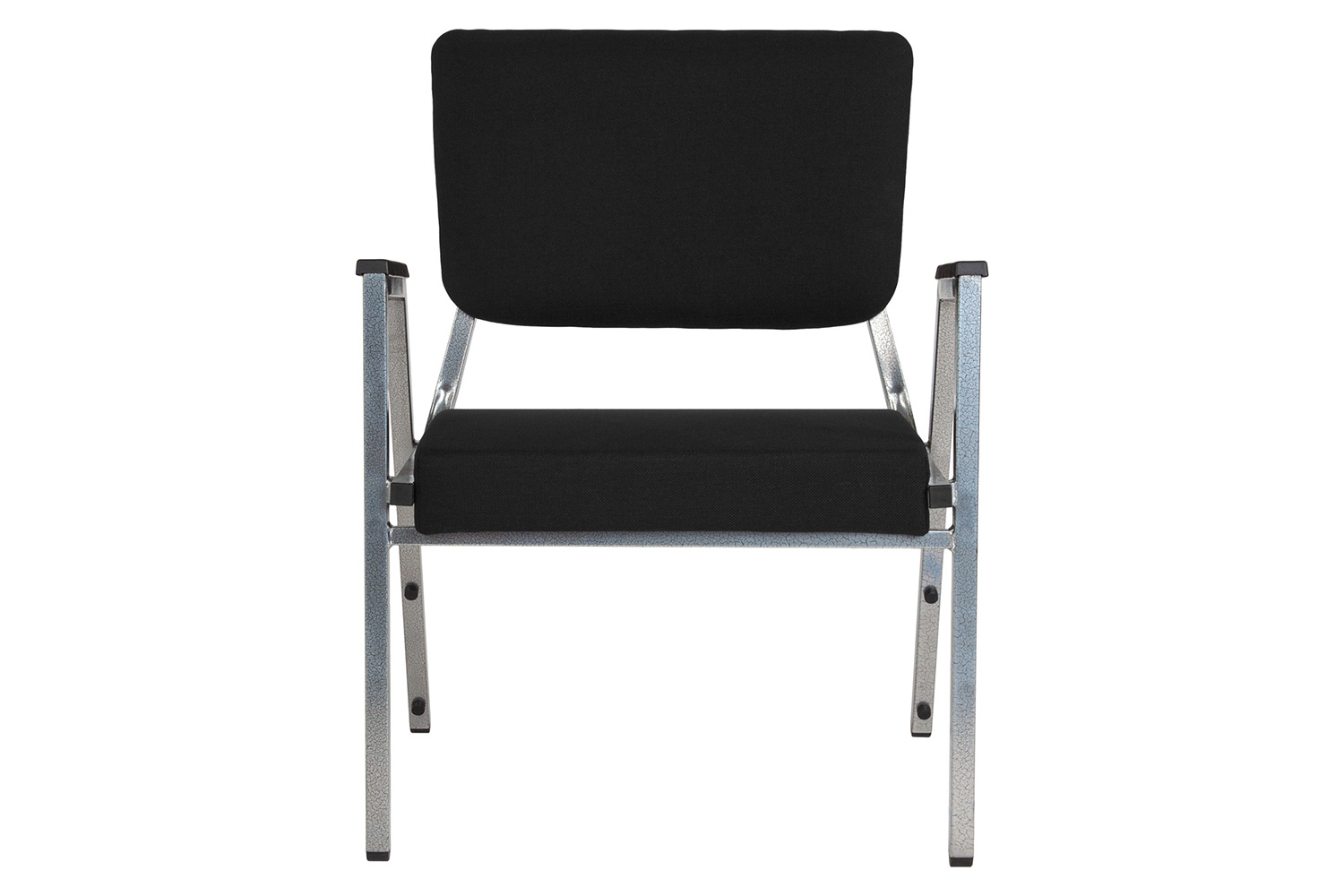 BLNK™ HERCULES Series Fabric Antimicrobial Bariatric Medical Reception Arm Chair with 3/4 Panel Back - Black