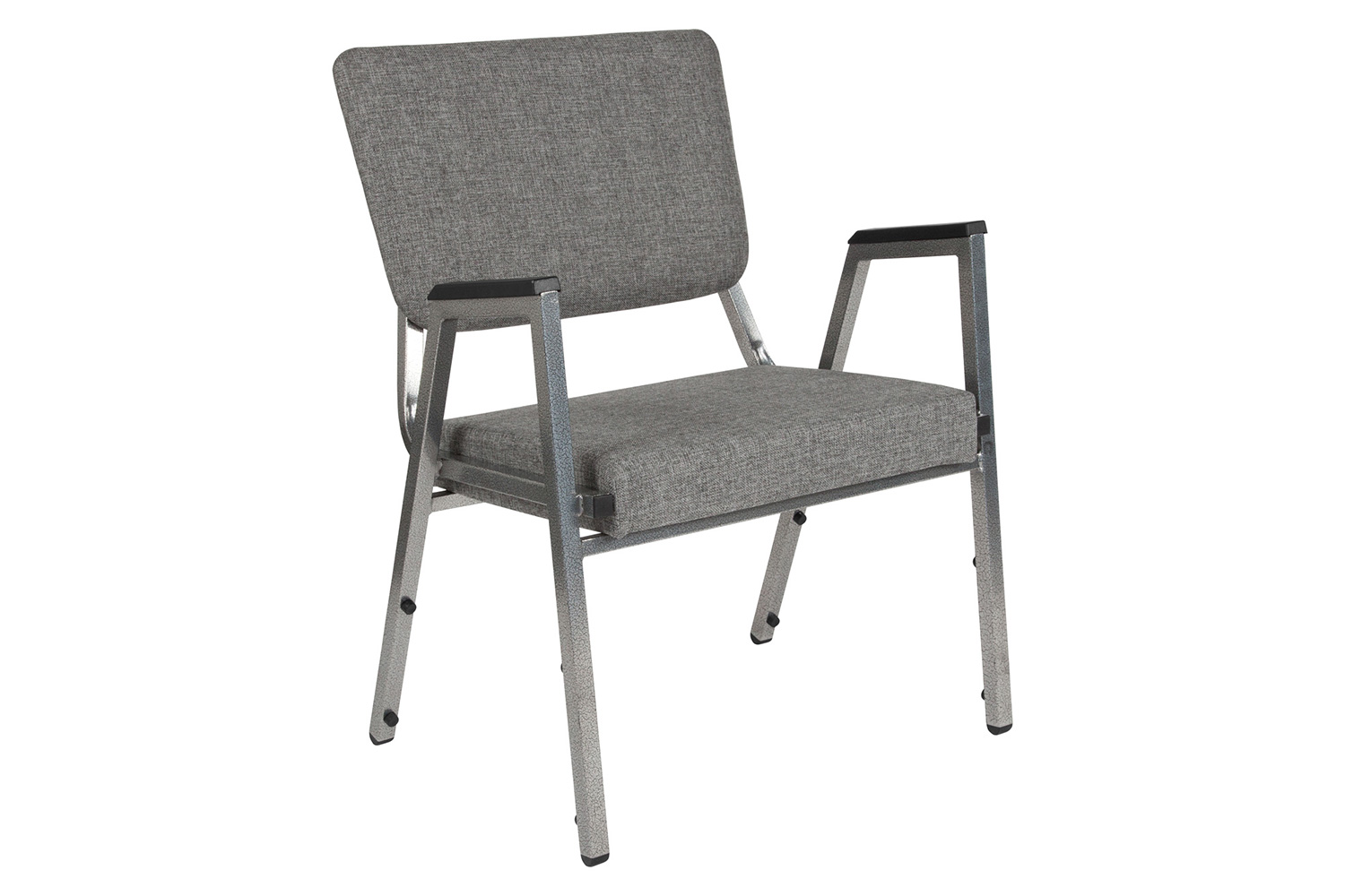 BLNK™ HERCULES Series Fabric Antimicrobial Bariatric Medical Reception Arm Chair with 3/4 Panel Back - Gray