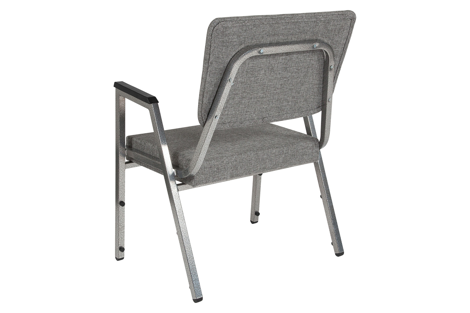 BLNK™ HERCULES Series Fabric Antimicrobial Bariatric Medical Reception Arm Chair with 3/4 Panel Back - Gray