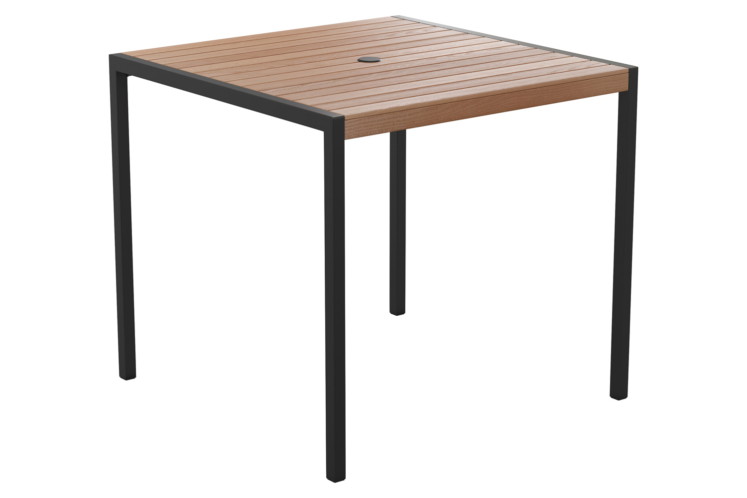 BLNK - Lark Outdoor Square Dining Table with Synthetic Teak Poly Slats